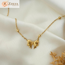 Bow anti tarnish necklace for women