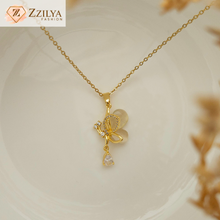 Butterfly gold anti tarnish necklace