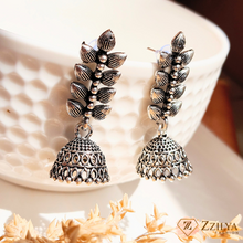 Silver Petal Jhumkis
