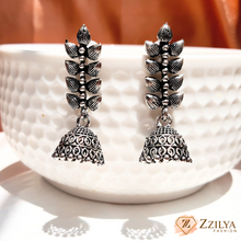 Silver Petal Jhumkis