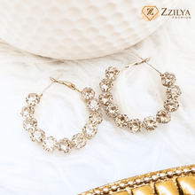 Sparkling Crystal Hoops