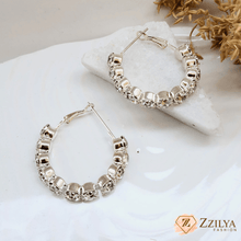 Radiant Crystal Silver Hoops