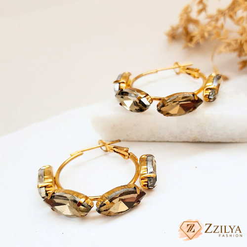 Golden Glamour Hoops