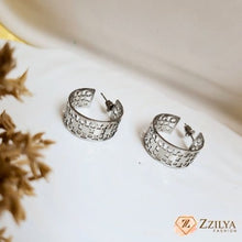 Black Hoop Earings Oxidized Earrings