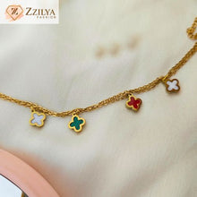 Elegant multi-color clover charm bracelet for women – anti-tarnish daily wear jewelry