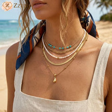 double-layered gold neckchain