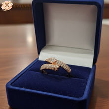 Rose Gold Tarnish-Free Infinity Wrap Ring with Shimmering Stone Accents - Zzilya Fashion