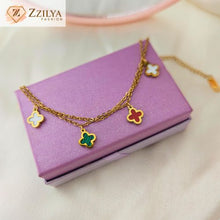 Minimal clover bracelet in stainless steel gold plating – ZzilyaFashion jewelry