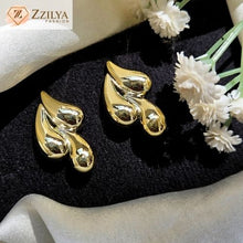 Zzilya Korean style bunch tear drops earrings with elegant cluster design