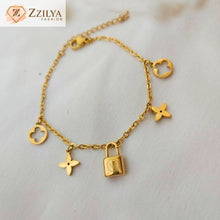 ZzilyaFashion minimal gold charm bracelet with delicate charms – lightweight, anti-tarnish, and perfect for daily wear.