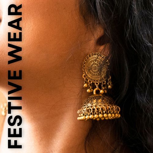 Elegant Festival Earrings for Diwali & Navratri-Zzilya Fashion Exclusive Designs