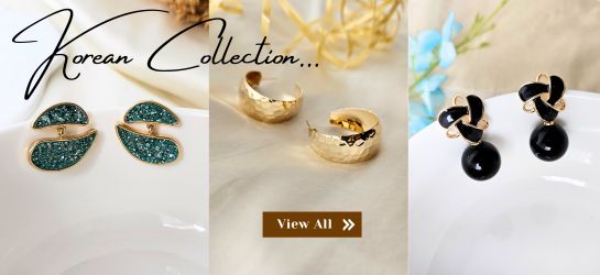 Trendy Korean Earrings Online-Stylish Jewellery from Zzilya Fashion